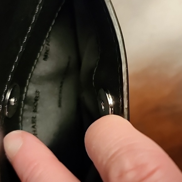 Michael Kors Black Leather Crossbody With Silver Hardware - Picture 5 of 16